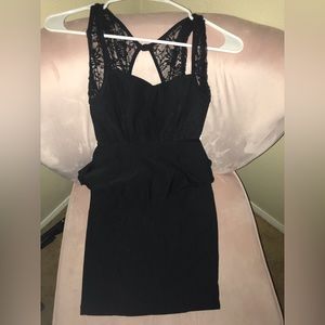 New! X-Small, Black, Charlotte Russe peplum dress.